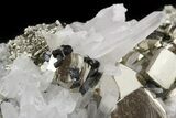 Gleaming, Cubic Pyrite, Quartz & Sphalerite Cluster - Peru #46099-4